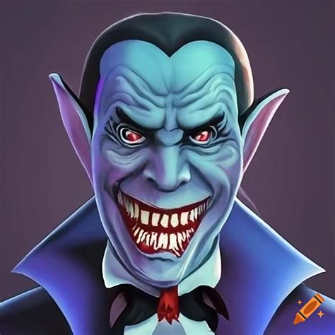 Close Up Of Smiling Dracula On Craiyon