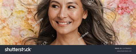 Smiling Mature Topless Woman Standing Posing Stock Photo 2147866915 Shutterstock