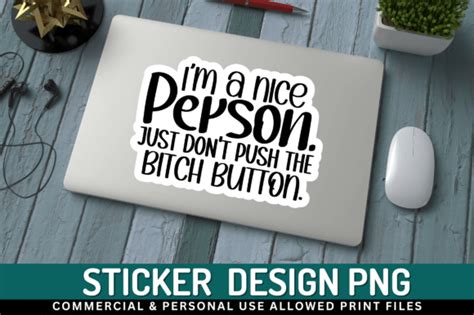 Im A Nice Person Sticker Graphic By Regulrcrative · Creative Fabrica