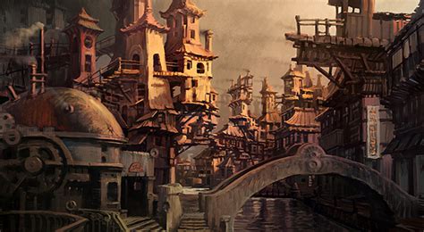 Architectural Fantasy Steampunk Behance