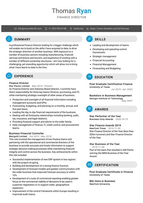 top  essential finance director resume skills   resumekraft
