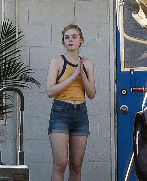 Elle Fanning In Blue Bikini On The Set Of Galveston 21 GotCeleb