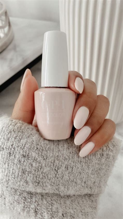 Nude Oval Gel Nails In Pink Nails Opi Opi Nail Colors Opi Gel Nails