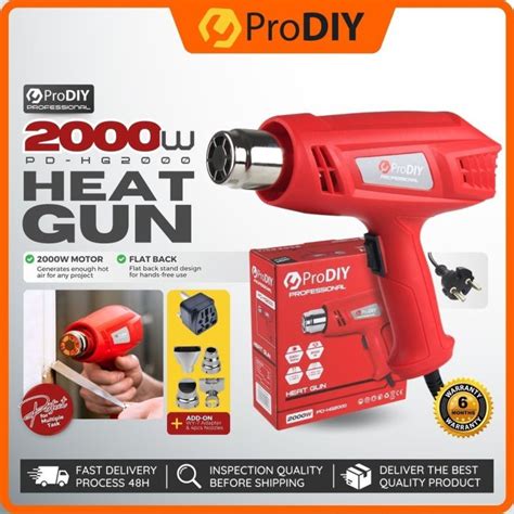 Prodiy Pd Hg Electric Heat Gun W Dual Temperature Setting V Pcs Nozzle Motor Hot