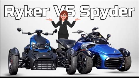 Can-Am On-Road - Ryker VS Spyder | Can am spyder, Can am, Spyder