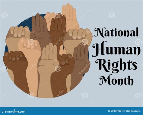 National Human Rights Month, Horizontal Banner, Poster or Flyer Design ...