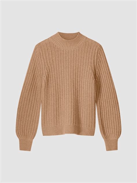 Chunky Rib Knit Cashmere Sweater