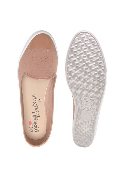 Mocassim Moleca Liso Nude Compre Agora Dafiti Brasil