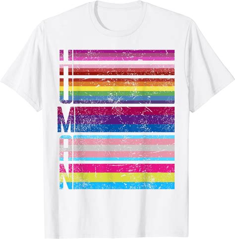 Human Gay Lesbian Bisexual Transgender Pansexual Lgbt Flag T Shirt