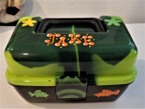 Personalized Kids Tackle Box With Fishing Gear Etsy
