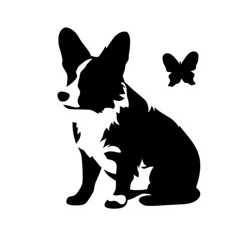 Corgi With Butterfly Svg Design Instant Download For Cricut Silhouette