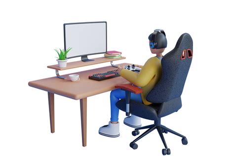Playing Video Game On Pc Computer Gamer Playing Online Game On Pc