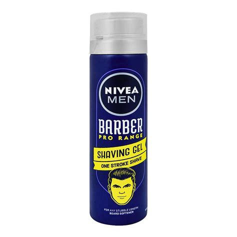 Buy Nivea Men Barber Pro Range Shaving Gel One Stroke Shave 200ml