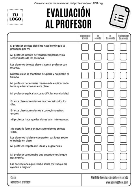 Plantillas para la Evaluación de la Práctica Docente