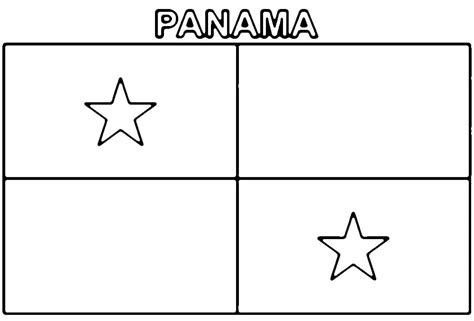 Dibujos De Imagen De La Bandera De Panam Para Colorear Para Colorear