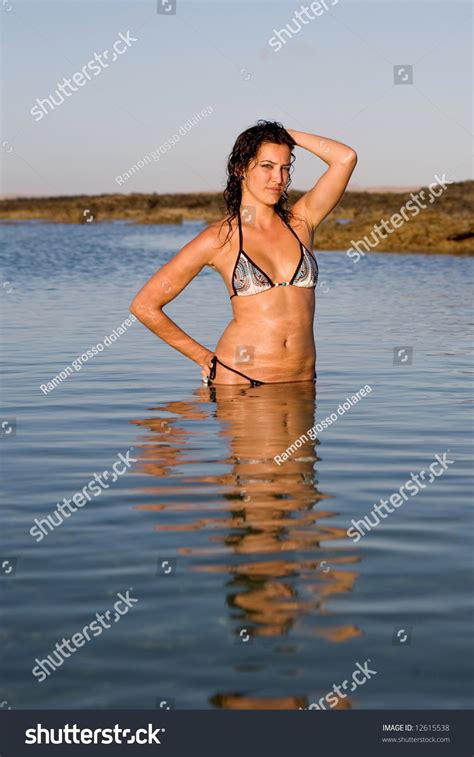 Sexy Hot Brunette Bikini Model On Stock Photo Shutterstock