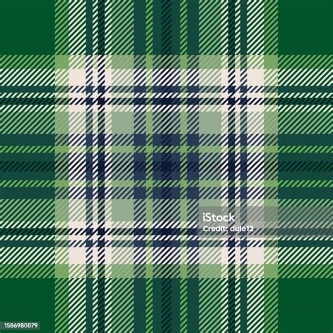 Green Tartan Plaid Pattern Fabric Swatch Stock Illustration Download