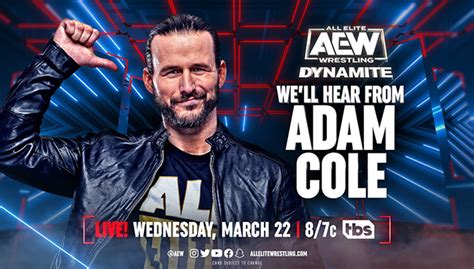 Adam Cole Segment Set For This Weeks Aew Dynamite 411mania