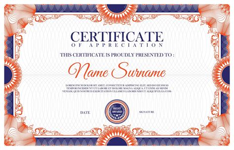 Premium Vector | A poster for a certificate of approval for a celebration