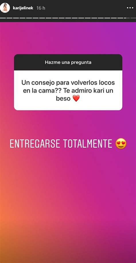 El Cuestionario S Per Hot Que Karina Jelinek Les Respondi A Sus Seguidores Infobae