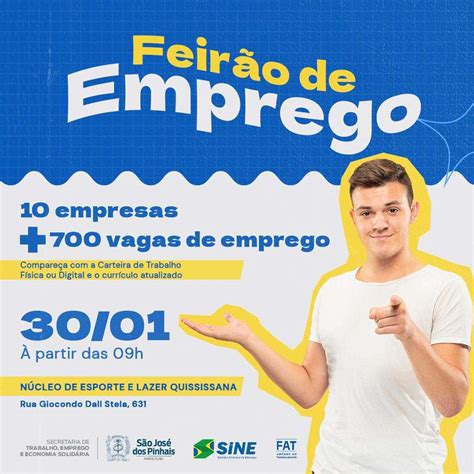 Feir O De Emprego Vai Oferecer Mais De Vagas Em S O Jos Dos