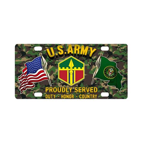 Us Army 301st Maneuver Enhancement Brigade Classic License Plate