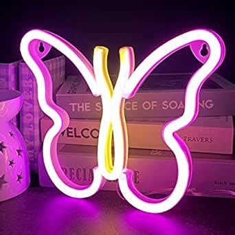 Gotowy Neon led USB na ścianę znak Motyl Compliment