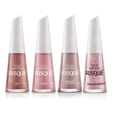 Kit Esmaltes Risque Tons Nude E Rosa Shopee Brasil