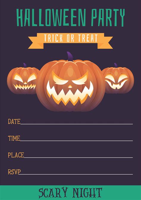 Downloadable Free Printable Halloween Party Invitations