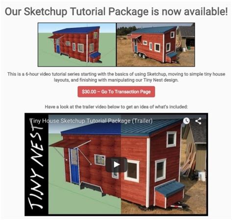 Tiny House SketchUp Tutorial Package