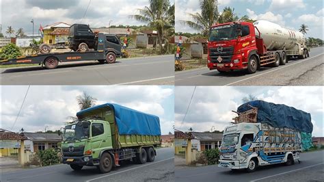 Truk Towing Muatan Mobil Truk Tangki Pertamina Hino Dumptruck Besar