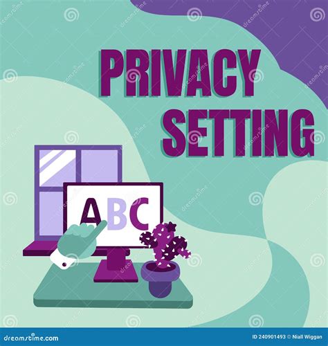 Conceptual Display Privacy Setting. Business Concept Limit the Access