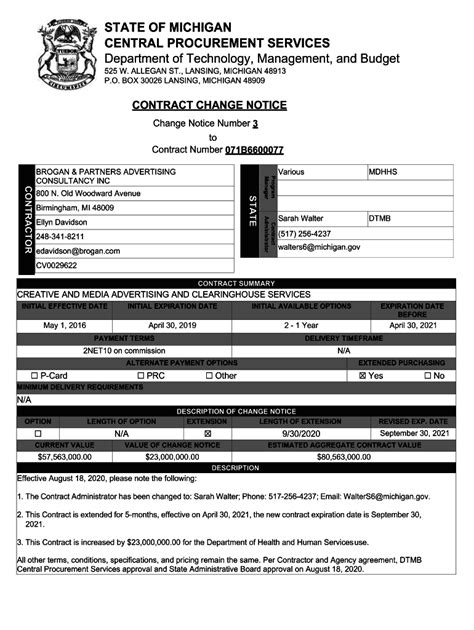 Fillable Online Dtmb Procurement State Of Michigan Fax Email Print