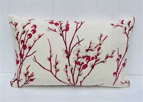 Laura Ashley Cranberry Pussy Willow Cushion Same Fabric On Both Sides Handmade With A Zip