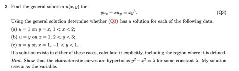 Solved Find The General Solution U X Y