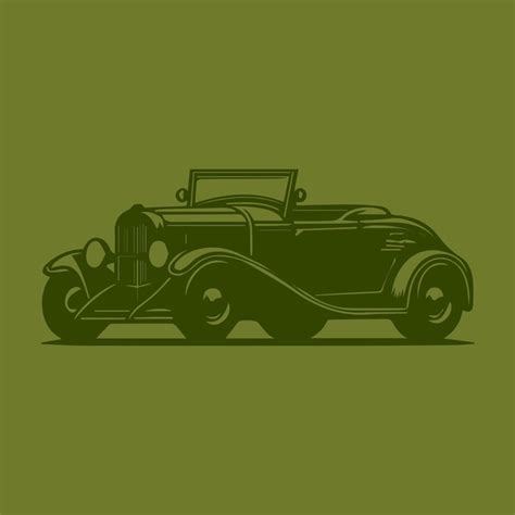Premium Vector Vintage Hot Rod Car Vector Illustration