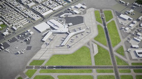 3D model Houston William Hobby Airport VR / AR / low-poly | CGTrader