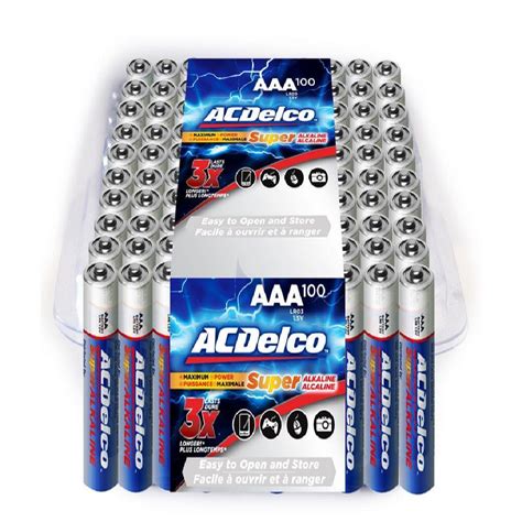 ACDelco 100 Of AAA Super Alkaline Battery With Recloseble Box AC061