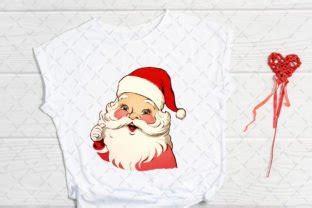 Retro Christmas Santa Claus Face Png Graphic By Flora Co Studio