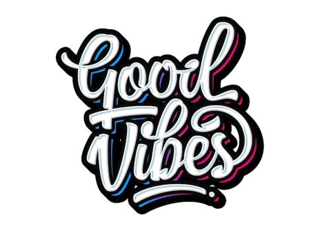 Premium Vector Good Vibes Hand Lettering Typography Vector Illustration