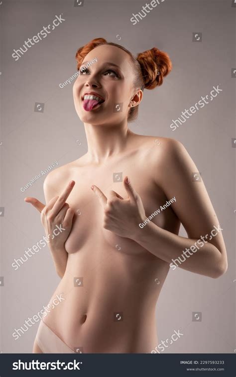 Naughty Naked Woman Showing Middle Finger Stock Photo 2297593233 Shutterstock