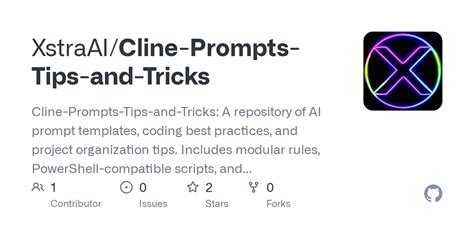 Cline Prompts Tips And Tricksreadmemd At Main · Xstraaicline Prompts