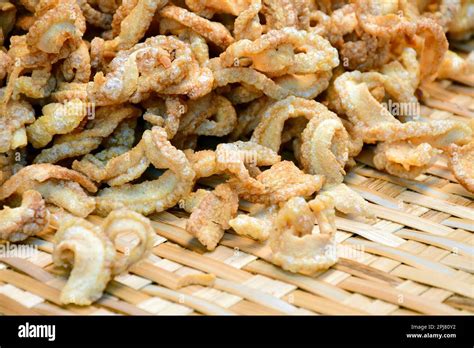 Thai Street Food Pork Rinds Or Deep Fried Pork Skin A Yummy Snack