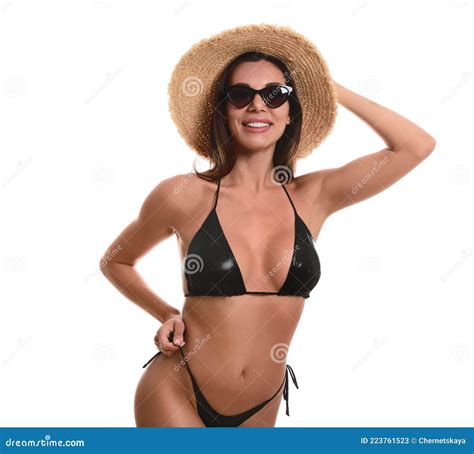 Belle Femme En Bikini Design Sur Fond Blanc Image Stock Image Du Plage Saison