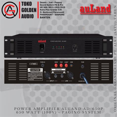 Jual Power Amplifier Auderpro Ad P For Car Call Paging System Gedung