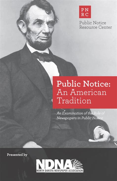 North Dakota Newspaper Association - Public Notice Handbook