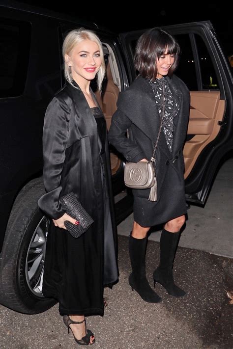 JULIANNE HOUGH and NINA DOBREV Arrives at a Party in Los Angeles 12/02