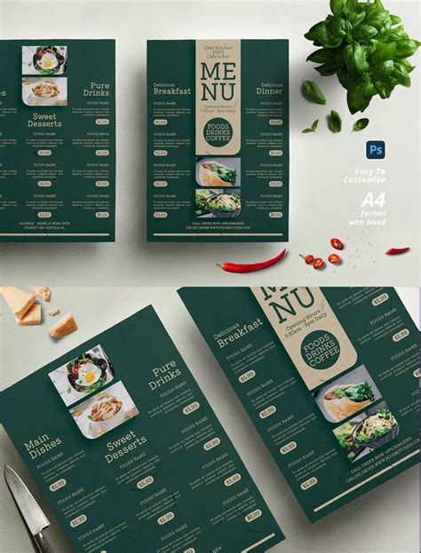 food menu template psd menu card design cafe menu design restaurant
