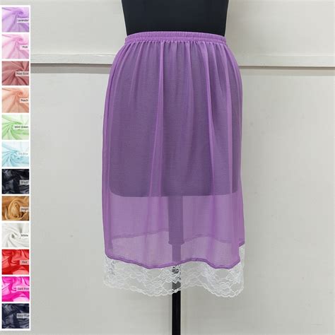 Chiffon Half Slip Lacey Petticoat Dress Extender Underskirt Customized Dress Liner Lingerie