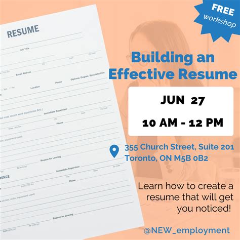 Building An Effective Resume — Newcomer Womens Services